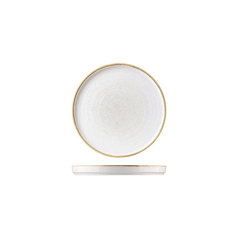 Churchill STONECAST ROUND WALLED PLATE-210mm Ø  BARLEY WHITE (x6)