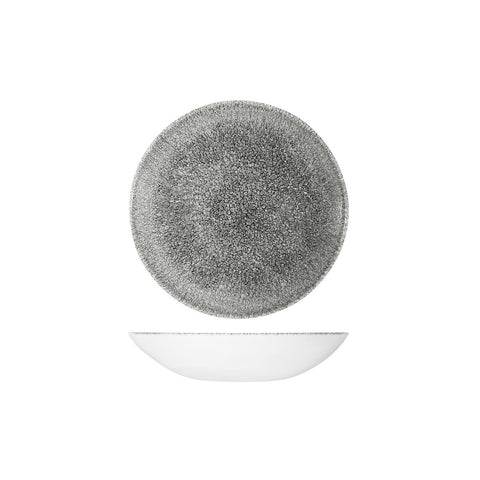 Churchill STUDIO PRINTS RAKU ROUND COUPE BOWL-182mm Ø | 426ml  QUARTZ BLACK (x12)
