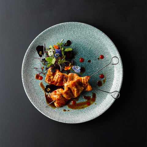 Churchill STUDIO PRINTS RAKU OBLONG CHEFS PLATE-298x153mm JADE GREEN (x12)