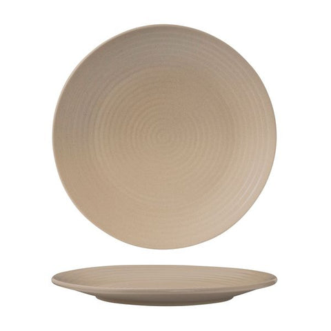 Zuma SAND ROUND COUPE RIBBED PLATE-265mm Ø  (x6)