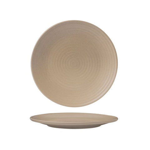 Zuma SAND ROUND COUPE RIBBED PLATE-210mm Ø  (x6)