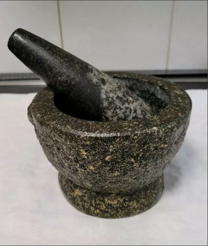 Granite- MORTAR & PESTLE-GREEN , 130mm