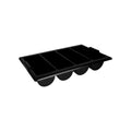 Chef Inox CUTLERY BOX-4-COMP BLACK