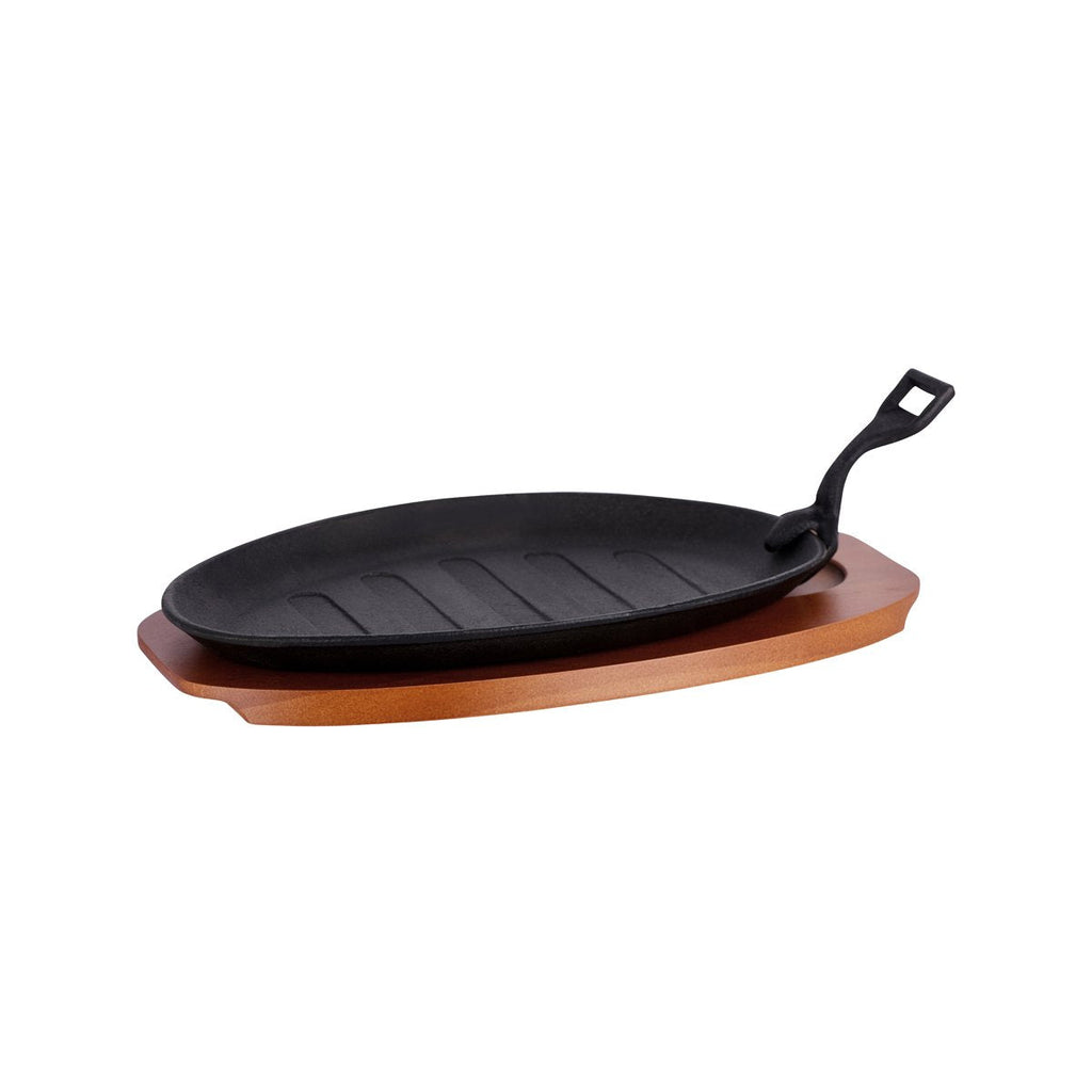 Chef Inox STEAK SIZZLER-CAST IRON 290x180mm GRAY FINISH w/HDL