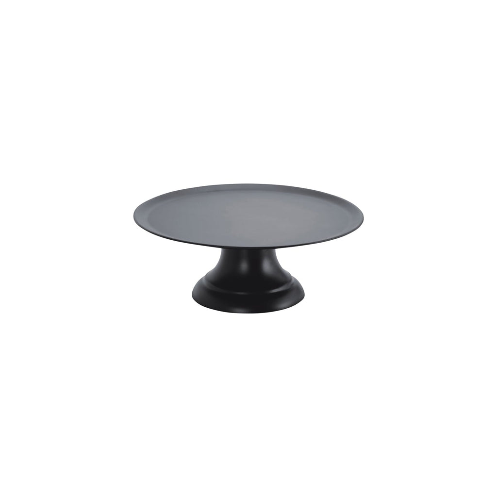 Chef Inox CAKE PLATE w/STAND BLACK POLYCARBONATE 239mm Set