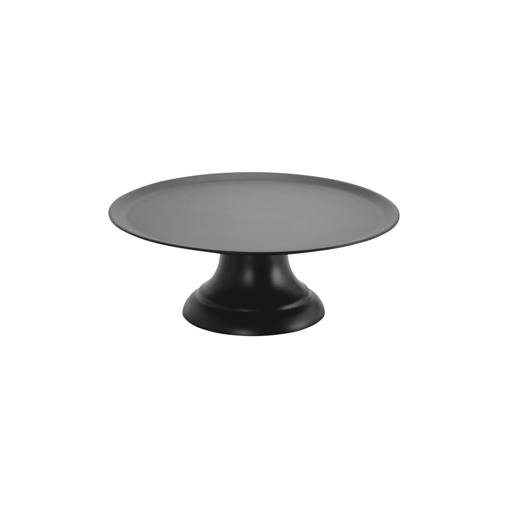 Chef Inox CAKE PLATE w/STAND BLACK POLYCARBONATE 320mm Set