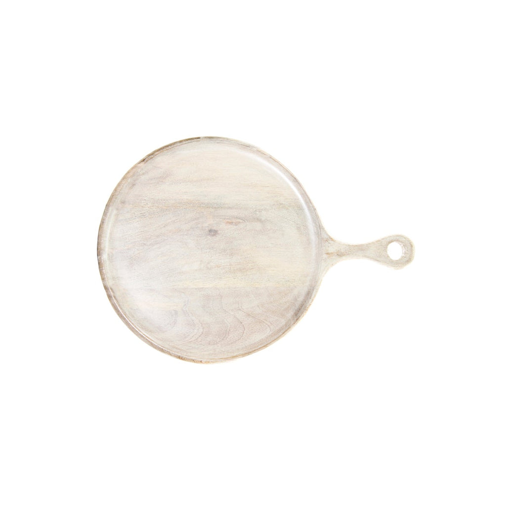 Chef Inox MANGOWOOD SERVING BOARD ROUND w/HDL 250x350x15mm WHITE
