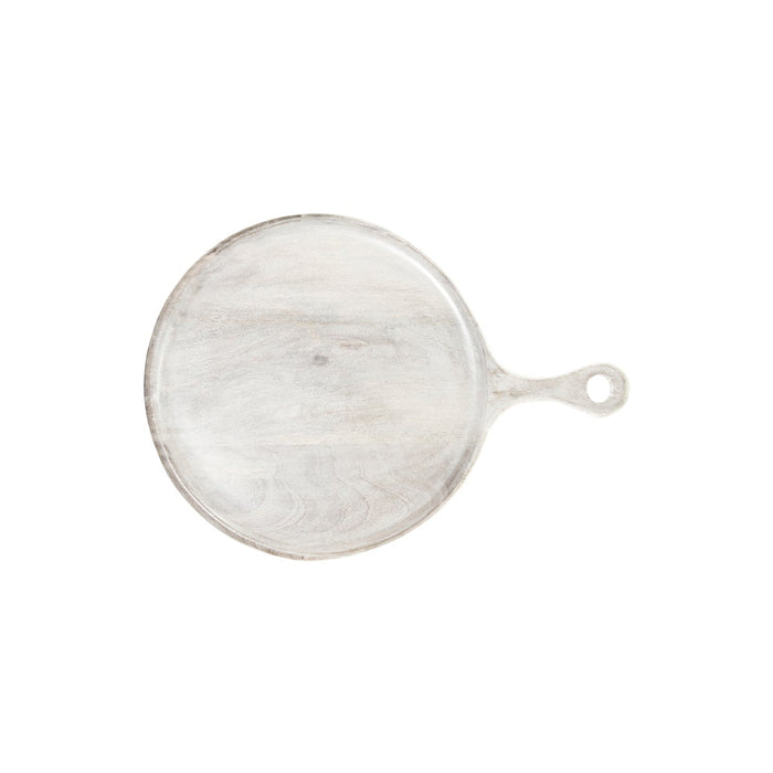 Chef Inox MANGOWOOD SERVING BOARD ROUND w/HDL 300x400x15mm WHITE