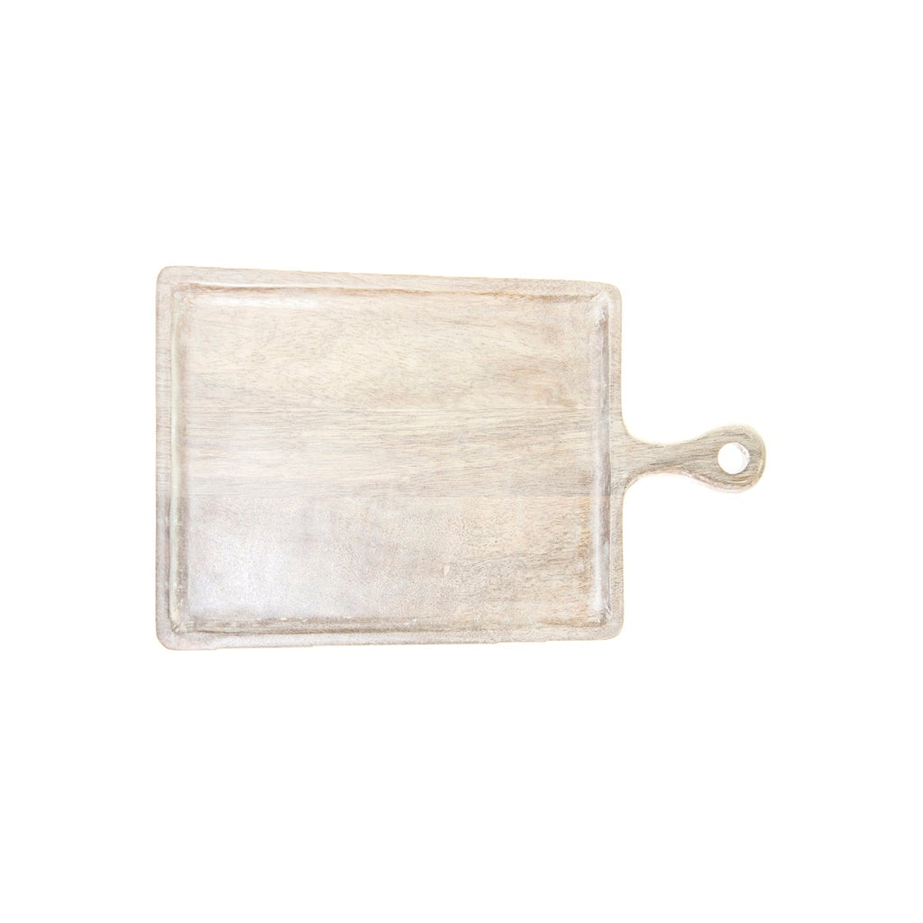 Chef Inox MANGOWOOD SERVING BOARD RECT w/HDL 300x400x200mm WHITE