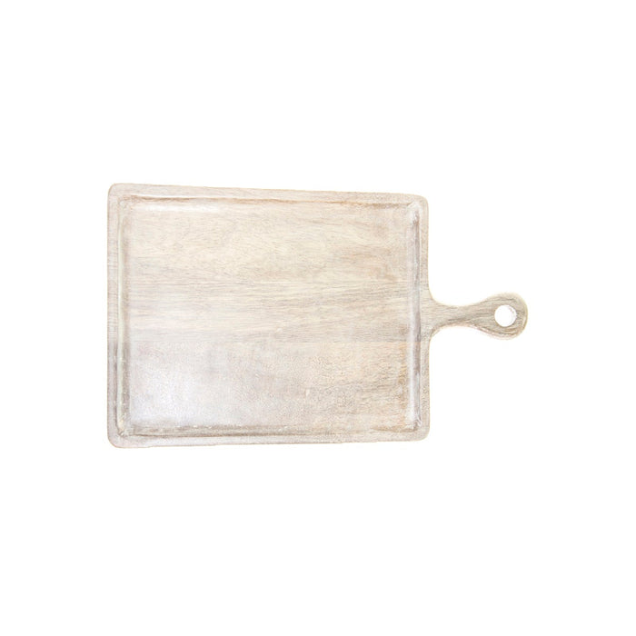 Chef Inox MANGOWOOD SERVING BOARD RECT w/HDL 300x400x200mm WHITE