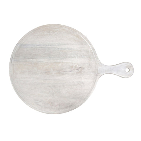 Chef Inox MANGOWOOD SERVING BOARD ROUND w/HDL 570x780x35mm WHITE