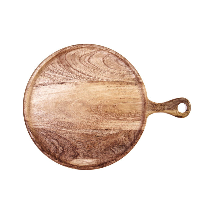 Chef Inox MANGOWOOD SERVING BOARD ROUND w/HDL 300x400x15mmNATURAL