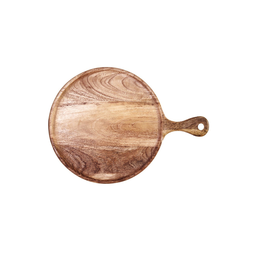 Chef Inox MANGOWOOD SERVING BOARD ROUND w/HDL 570x780mm NATURAL