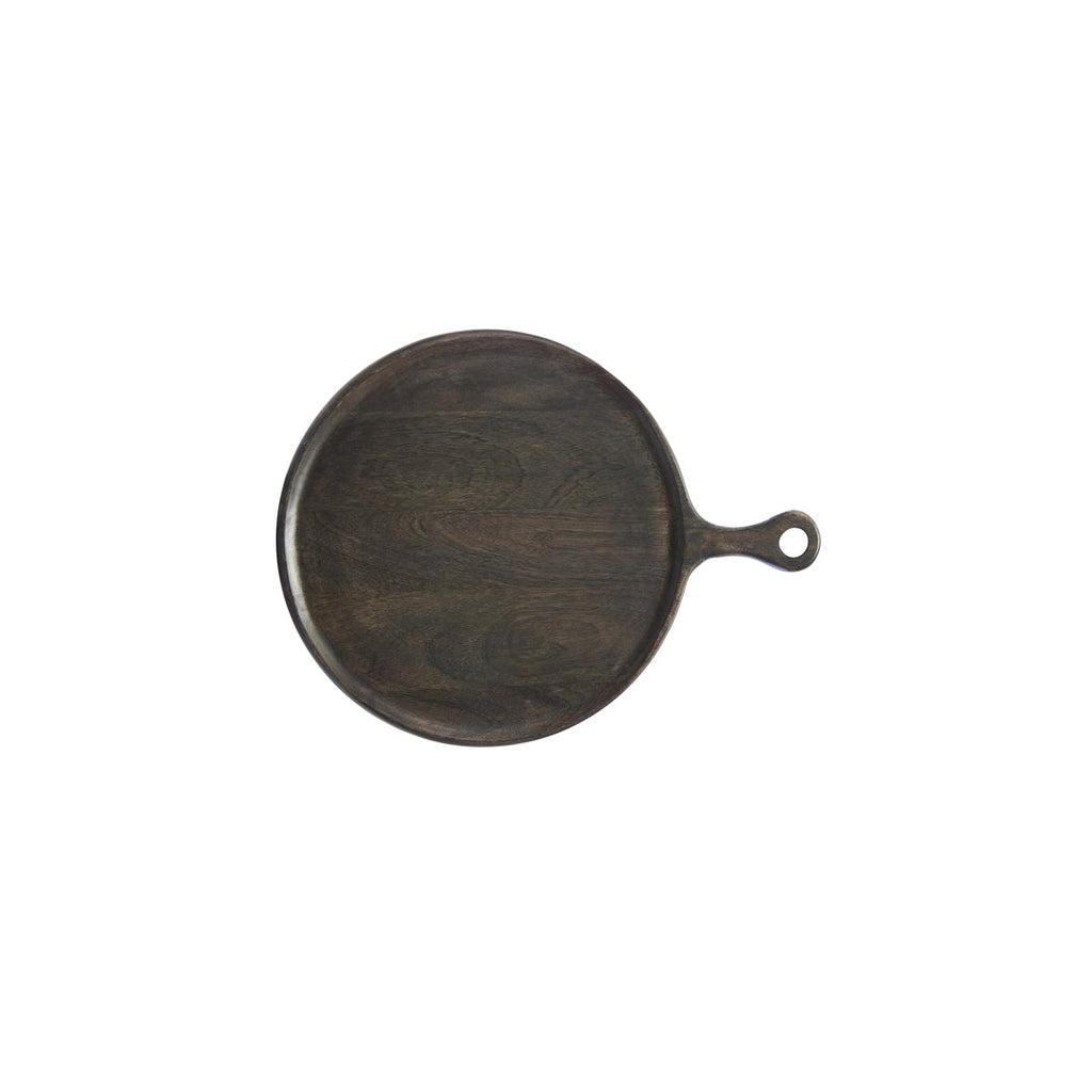 Chef Inox MANGOWOOD SERVING BOARD ROUND w/HDL 250x350x15mm DARK