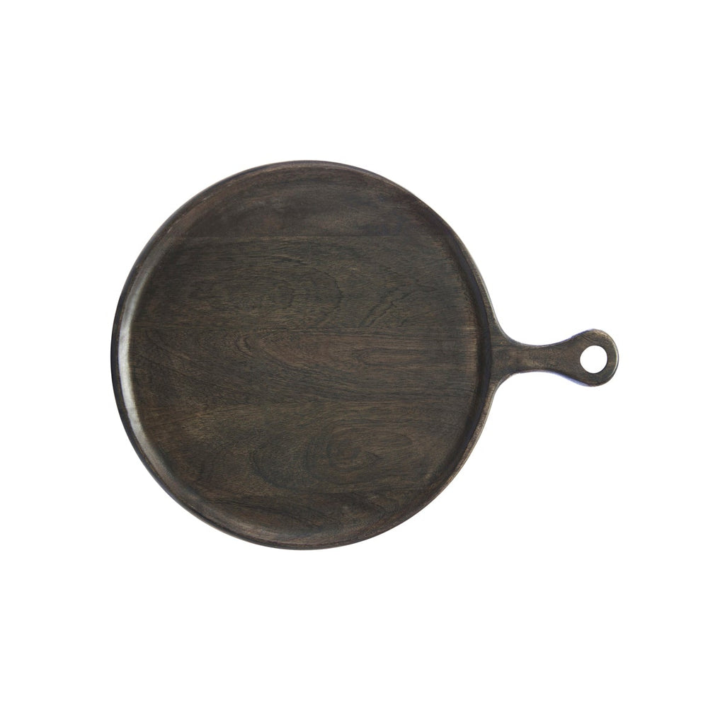 Chef Inox MANGOWOOD SERVING BOARD ROUND w/HDL 300x400x15mm DARK