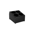 Chef Inox CUTLERY CYLINDER HOLDER Stainless Steel-4 HOLE BLACK (2x2)