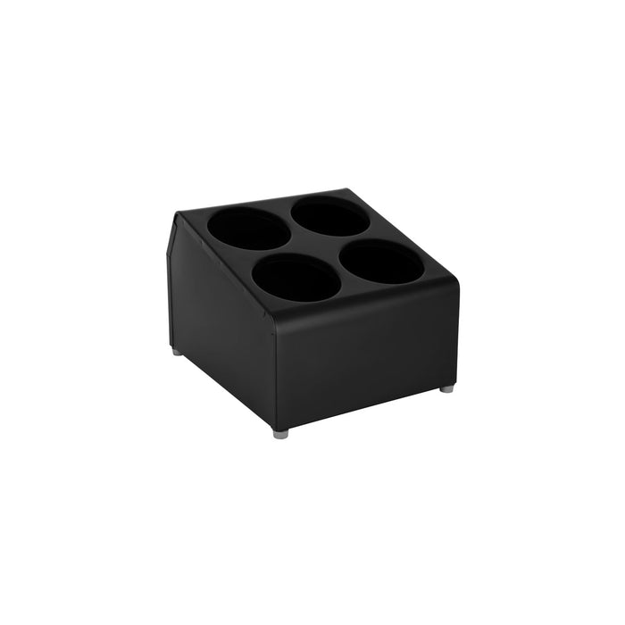 Chef Inox CUTLERY CYLINDER HOLDER Stainless Steel-4 HOLE BLACK (2x2)