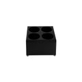 Chef Inox CUTLERY CYLINDER HOLDER Stainless Steel-4 HOLE BLACK (2x2)