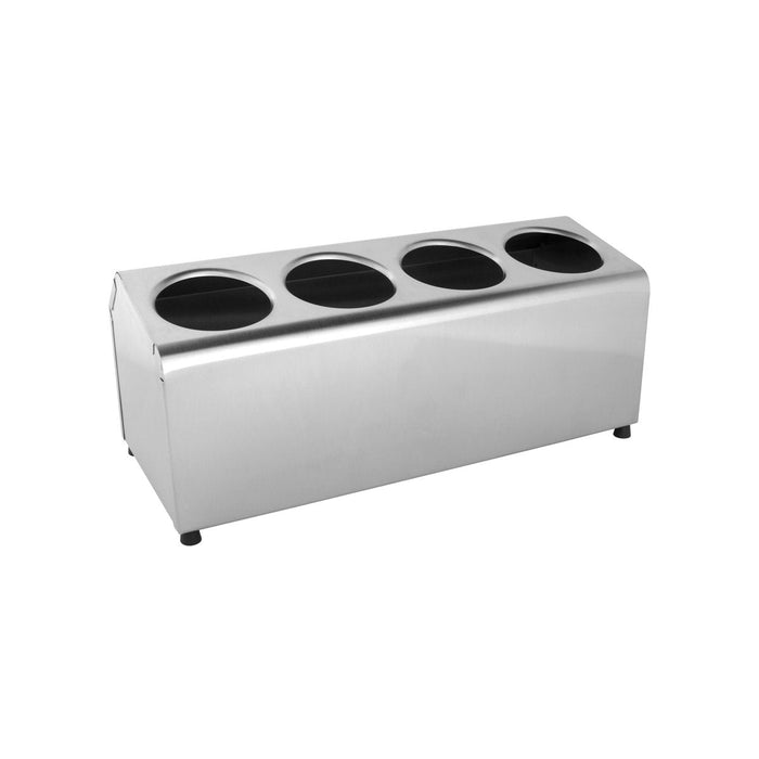 Chef Inox CUTLERY CYLINDER HOLDER-Stainless Steel 4 HOLE (4 LONG)