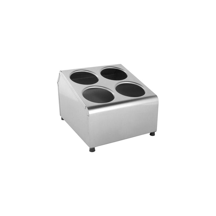 Chef Inox CUTLERY CYLINDER HOLDER-Stainless Steel 4 HOLE (2 x 2)