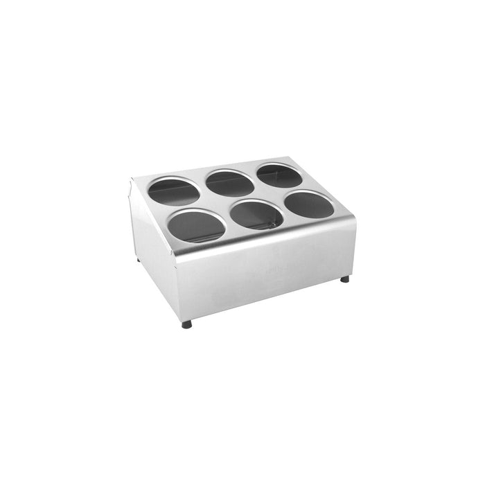 Chef Inox CUTLERY CYLINDER HOLDER-Stainless Steel 6 HOLE (380x300x210) (3x3)