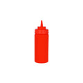 Chef Inox SQUEEZE BOTTLE -WIDE MOUTH 480ml/16oz RED