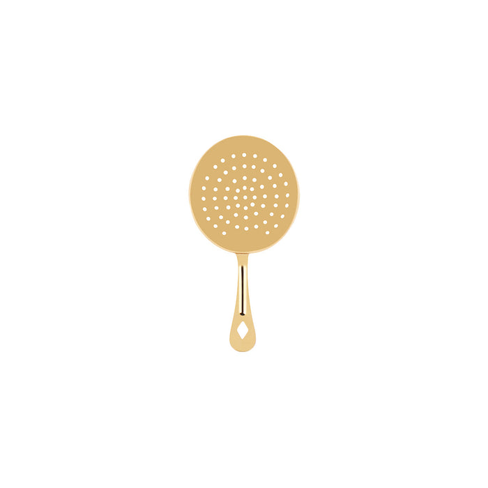Chef Inox ICE SCOOP/ROUND JULEP W/GOLD PLATED PERFORATED