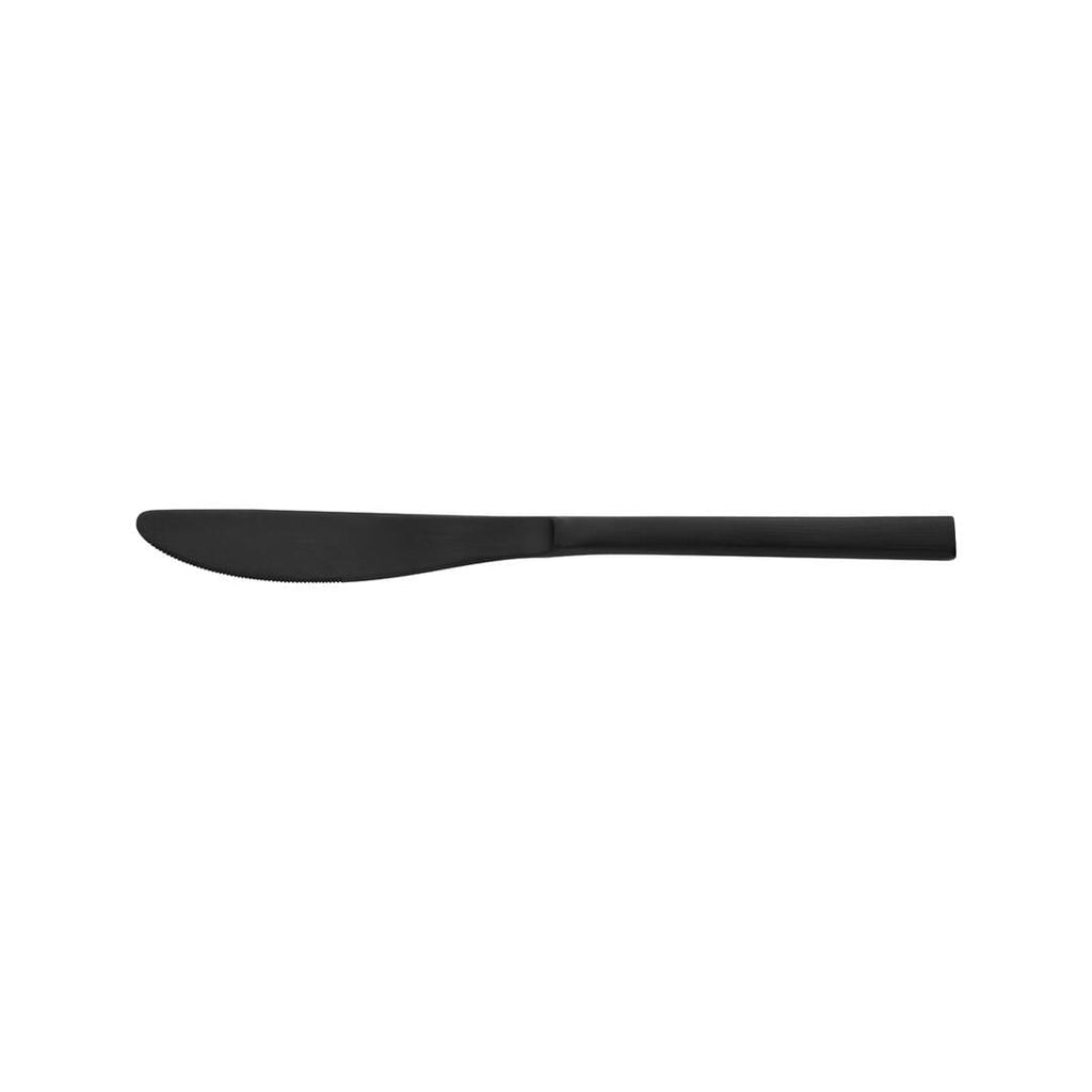 Fortessa  AREZZO TABLE KNIFE-SOLID HANDLE MATT BLACK  (Doz)