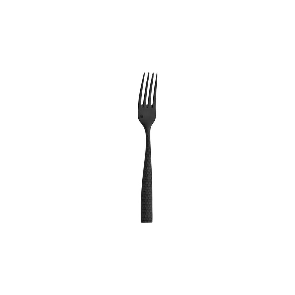 Fortessa  LUCCA FACETED DESSERT FORK-18/10 MATT BLACK  (Doz)