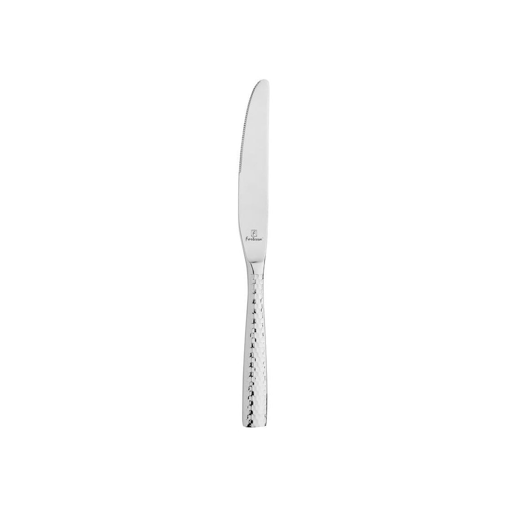 Fortessa  LUCCA FACETED DESSERT KNIFE-SOLID HANDLE MIRROR FINISH (Doz)