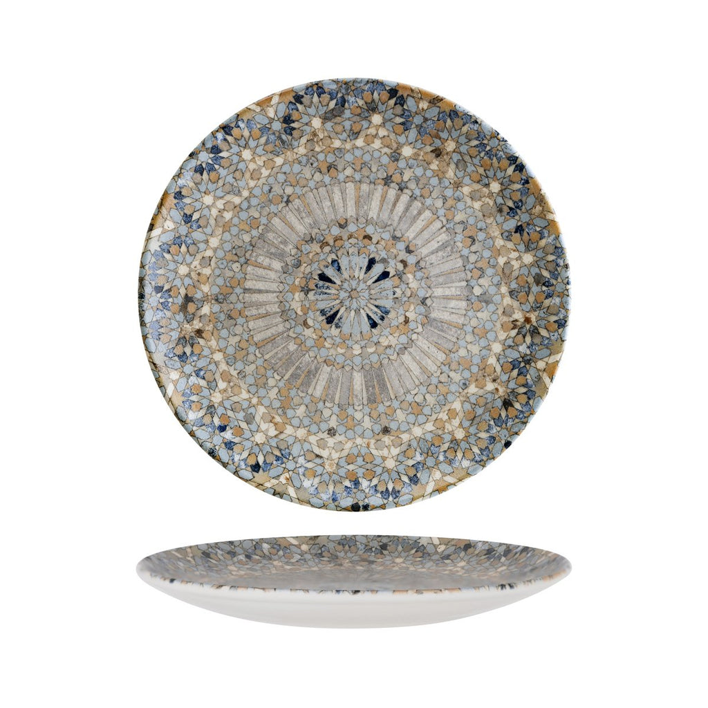 Bonna  LUCA MOSAIC ROUND COUPE PLATE 270mm (S-MT-LUCMZGRM27DZ (Box of 12)
