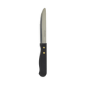Cavalier Jumbo Steak Knife Round Tip Black Bakelite Forged Handle [Box of 12]