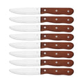 Tablekraft 8PC STEAK KNIFE JUMBO PAKKAWOOD RND TIP Set
