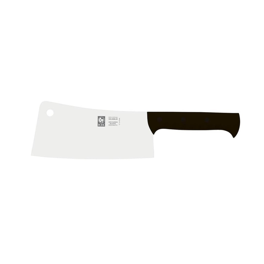 Icel  CLEAVER-PLASTIC HANDLE, BLACK, 250mm/1240gms (IP40028.25)  (Each)