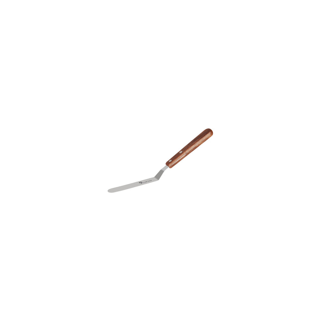 Chef Inox SPATULA--CRANKED Stainless Steel 100x19mm Wood Handle