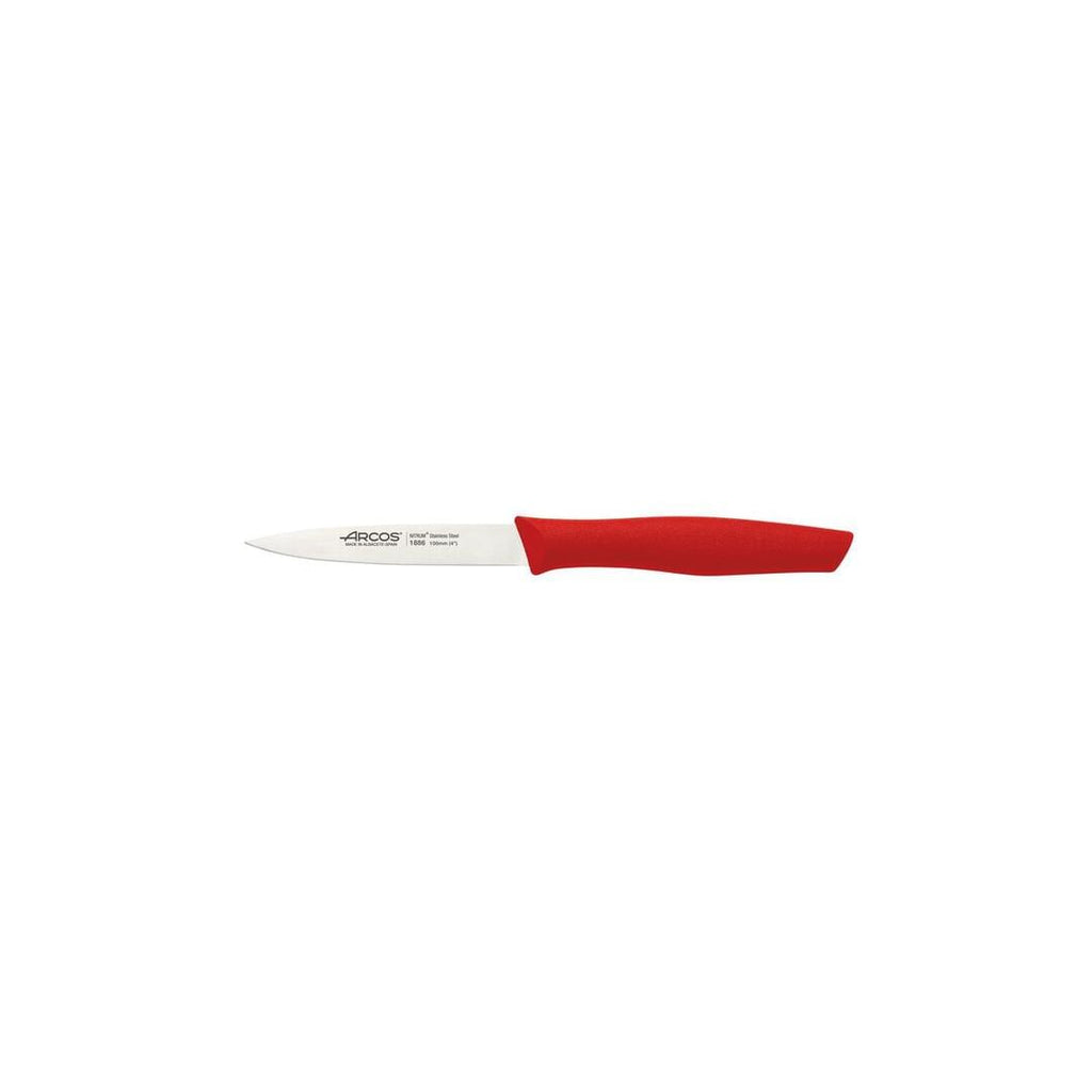 Arcos GENOVA PARING KNIFE RED HANDLE-100mm  (Each)