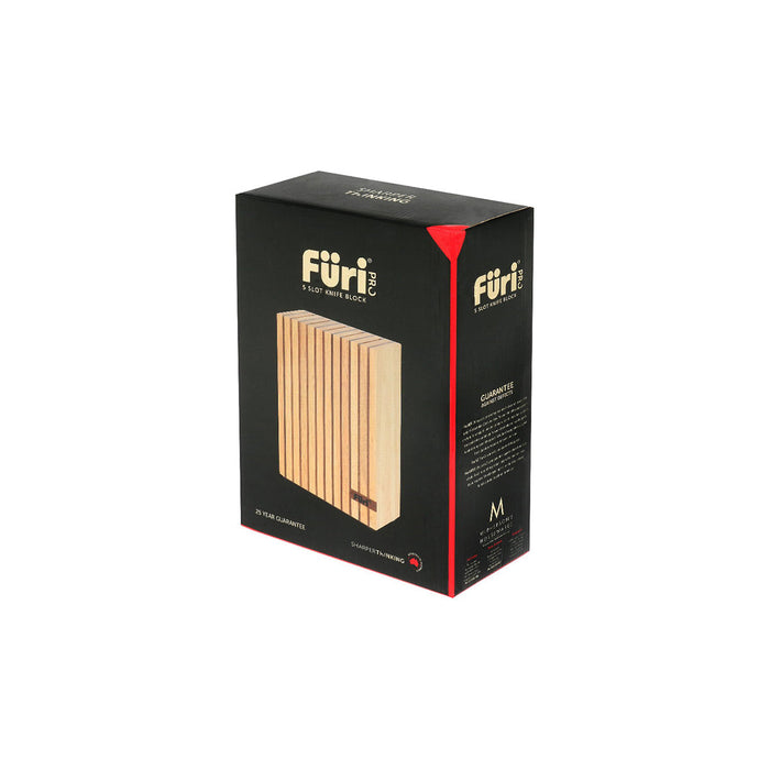 Furi Knives FURI-RUBBERWOOD 5 SLOT BLOCK SUIT UP TO 23CM LENGTH(41348)