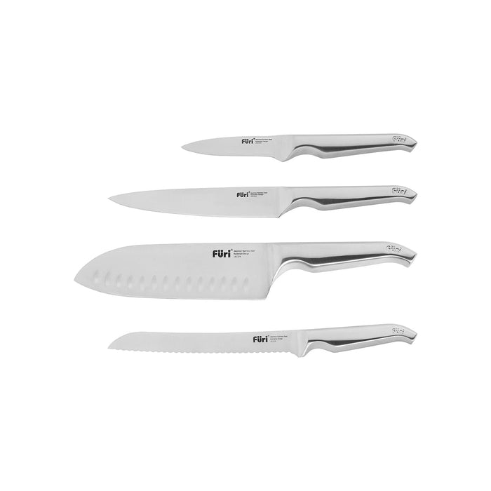Furi Knives FURI-PRO CLEAR/WOOD/STEEL 5PC BLOCK SET 9/15/17/20CM(41346)
