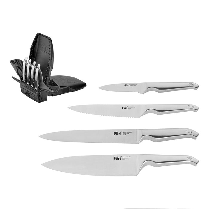 Furi Knives FURI-CLEAR/WOOD/STEEL 7PC BLOCK SET w/SHARP 9/15/13/20x2CM