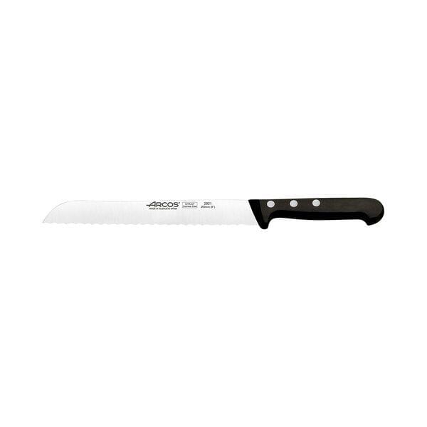 Arcos UNIVERSAL BREAD KNIFE-200mm, SERRATED BLACK HANDLE (Each)