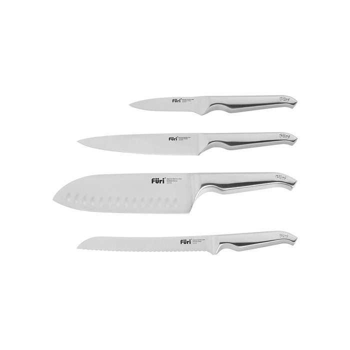 Furi Knives FURI-PRO CLEAR/WOOD/BLACK 5PC BLOCK SET 9/15/17/20CM(41357)