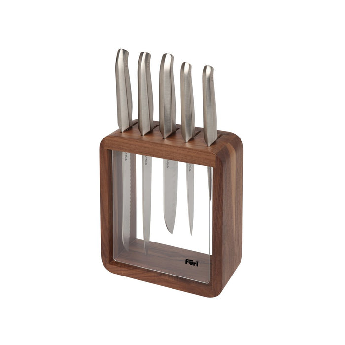 Furi Knives FURI-PRO VAULT CLEAR/WOOD 6PC BLOCK SET 9/17/20x2CM (41375)