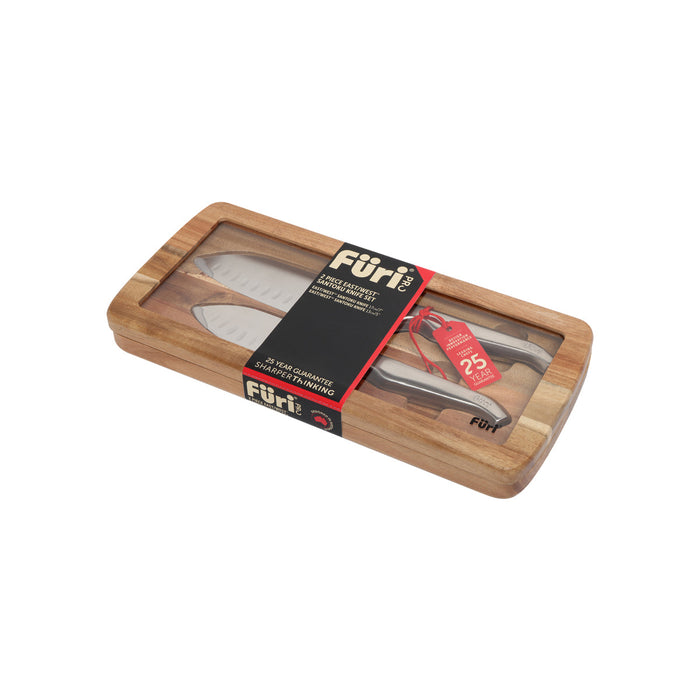 Furi Knives FURI-ACACIA EAST/WEST 2PC SANTOKU KNIFE SET, 17/13CM (41354)