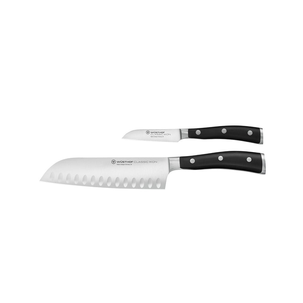 Wusthof CLASSIC IKON BLACK KNIFE SET 2 PIECE (1120360201W)