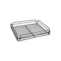 BLACK PVC -GLASS BASKET-RECT., 435x355x75mm (17x14")