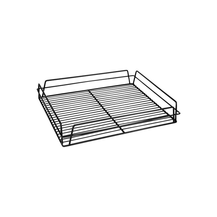 BLACK PVC -GLASS BASKET-RECT., 435x355x75mm (17x14")