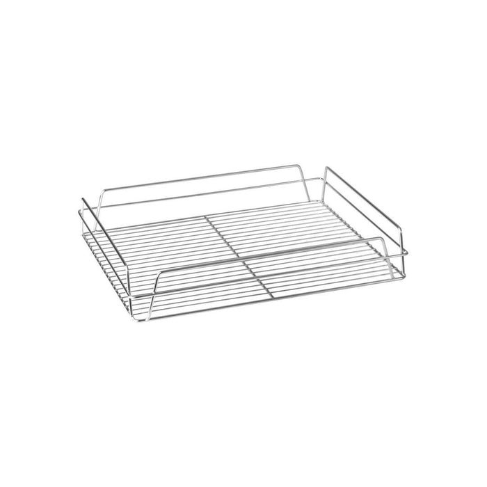 CHROME -GLASS BASKET-RECT., 435x355x75mm (17x14")