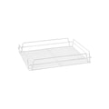 WHITE PVC-GLASS BASKET-RECT., 435x355x75mm (17x14")