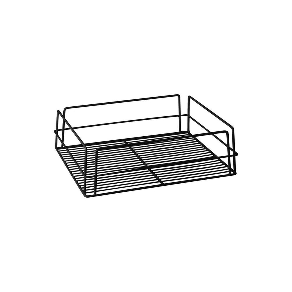 BLACK PVC -GLASS BASKET-RECT., 435x355x125mm (17x14")
