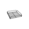 BLACK PVC -GLASS BASKET-SQUARE, 335x355x75mm (14x14")
